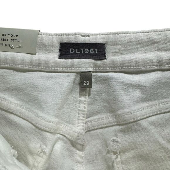 DL 1961 Midrise Curvy Straight white jeans size 29 - Picture 10 of 12